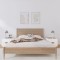 Gossi noptiere, 2 buc., alb, 40x34x35 cm, lemn masiv de pin