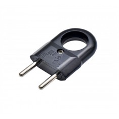 Stecher Plat Negru cu Inel 10A 14C037 XXM foto