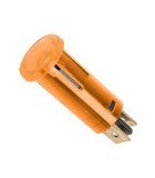 Lumina semnal 230V lumina portocalie LED 39x12 mm terminal 6.3mm 07920NA