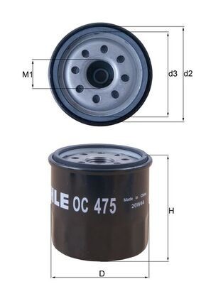 MAHLE OC 475 Filtru ulei foto