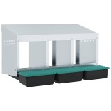 Cumpara ieftin Cuibar pentru gaini cu 3 compartimente, montat pe perete, otel galvanizat