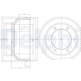 Tambur frana Ford Transit, Transit Sasiu Motor 2.0 DI, 2.0 TDCi, 2.0 TDCi, 2.3 16V, 2.3 16V RWD, 2.3 16V RWD, 2.3 BiFuel, OE 4041430