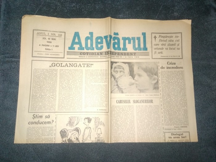 ZIARUL ADEVARUL 10 MAI 1990
