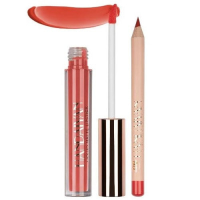 Set ruj lichid mat si creion contur de buze, Handaiyan Lips Kit, Matte, 06 foto