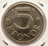 Suedia 5 Kronor 2003 coroane km # 853 moneda din nichel Carl XVI Gustaf