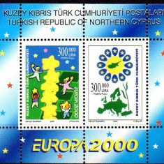 CIPRU - TURC 2000, EUROPA CEPT, bloc neuzat, MNH