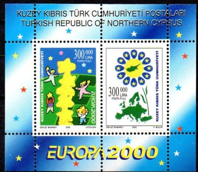 CIPRU - TURC 2000, EUROPA CEPT, bloc neuzat, MNH foto