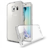 Husa Transparenta Slim 0.3mm MyStyle Samsung Galaxy S6 Edge, TPU, Protectie Soc, Praf, Zgarieturi