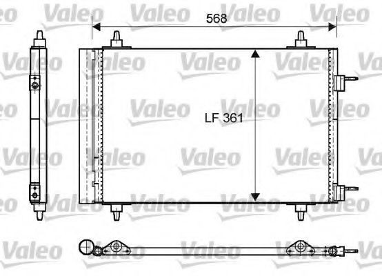 Condensator / Radiator aer conditionat CITROEN C4 Cupe (LA) (2004 - 2011) VALEO 818170