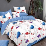 Lenjerie pat dublu,bumbac finet,6 piese,cearceaf normal 220x240cm, cearceaf pilota 200x220cm, 2 fete de perna 50x70, 2 fete de perna 70x70-M151