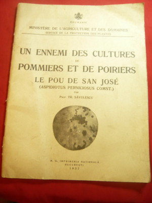 Prof.Tr.Savulescu -Un dusman al culturilor de Meri si Peri -Ed.1937 lb.franceza foto