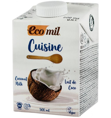 Crema Vegetala pentru Gatit Bio pe Baza de Cocos 500ml Ecomil foto