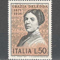 Italia.1971 100 ani nastere G.Deledda-poet PREMIUL NOBEL SI.796