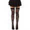 LEG AVENUE - WILD ROSES NET STOCKS BLACK