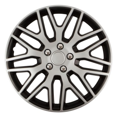 Set 4 capace roti model DAKAR 15&amp;Prime; &amp;ndash; SILVER &amp;amp; BLACK foto