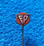 Insigna metalica fotbal - &quot;ELECTROPUTERE&quot; CRAIOVA (aurie)