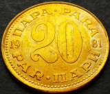 Cumpara ieftin Moneda 20 PARA - RSF YUGOSLAVIA, anul 1981 * cod 2085, Europa