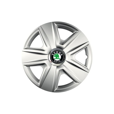 Set 4 capace roti Cu Inel Cromat Esprit R14 pentru gama auto Skoda foto