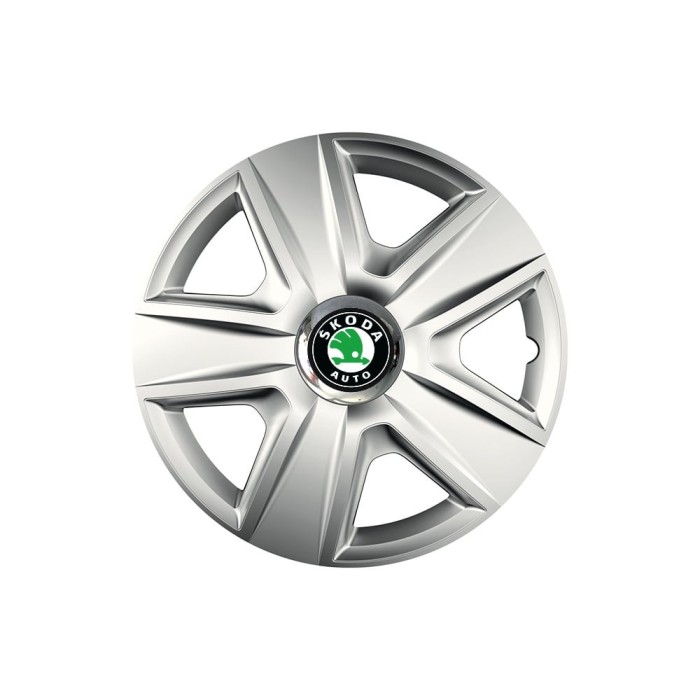 Set 4 capace roti Cu Inel Cromat Esprit R14 pentru gama auto Skoda