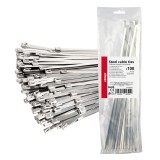 Coliere metalice de strangere din otel inoxidabil 4.6x350 mm, set 100 buc, pentru aplicatii industriale, auto si constructii, AMiO