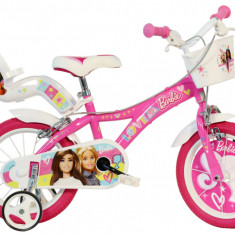 Bicicleta copii 16" - Barbie roz PlayLearn Toys