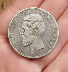 Moneda 5 lei 1883.Piesa de colectie din argint.Reducere! foto