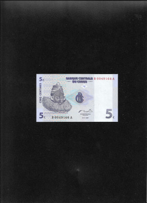 Congo 5 centimes 1997 unc seria0049166 foto