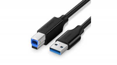 UGREEN US210 USB3.0 - USB-B k&amp;aacute;bel nyomtat&amp;oacute;hoz, 1m (fekete) foto
