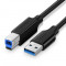 UGREEN US210 USB3.0 - USB-B k&aacute;bel nyomtat&oacute;hoz, 1m (fekete)