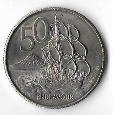 Moneda 50 cents 1980 - Noua Zeelanda foto