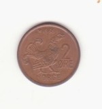 Norvegia 2 ore 1958 -small script, singurul an de batere., Europa, Bronz
