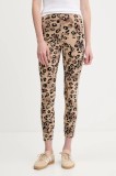 adidas colanți Animal culoarea bej, cu imprimeu, JM1865