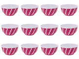 Set boluri, 12 piese, 350 ml, Plastic, Fucsia