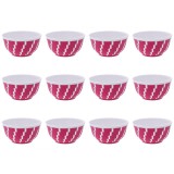 Set boluri, 12 piese, 350 ml, Plastic, Fucsia