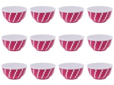 Set boluri, 12 piese, 350 ml, Plastic, Fucsia