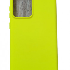 Husa silicon antisoc cu microfibra in interior Samsung Note 20 Ultra Verde Neon