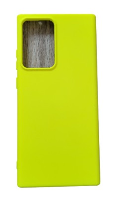 Husa silicon antisoc cu microfibra in interior Samsung Note 20 Ultra Verde Neon foto