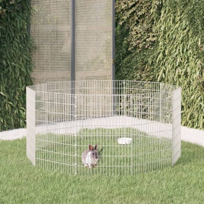 Adăpost pentru animale cu 10 panouri, 54x80 cm, fier galvanizat foto