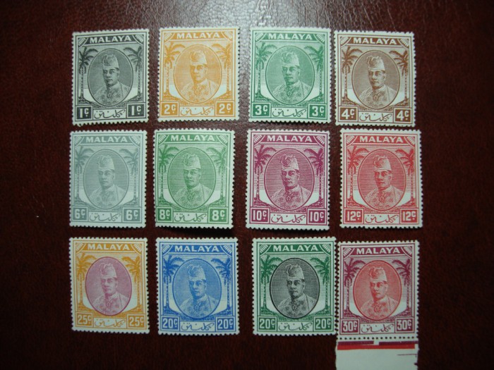 MALAYA KELANTAN 1950 MH/MNH