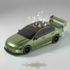 Boxa Bluetooth Portabilă J-iPOK P338T &ndash; Design Mașină Sport, LED, FM, 10W &ndash; Verde Militar