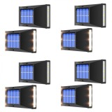 Cumpara ieftin Set 8 lampi solare, 6 LED, cu senzor de lumina, alb cald, 15W, Oem