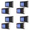 Set 8 lampi solare, 6 LED, cu senzor de lumina, alb cald, 15W