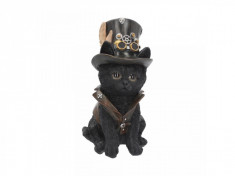 Statueta pisica steampunk Pisica Victoriana 19 cm foto