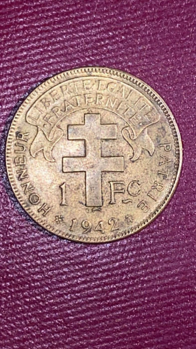 AFRICA ECUATORIALA FRANCEZA 1 FRANC 1942