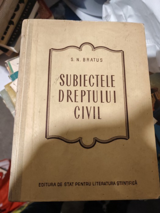 S. N. Bratusn - Subiectele dreptului civil