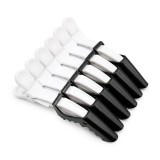 Set de 2 unități: Clame pentru păr, 6 bucăți, alb+negru