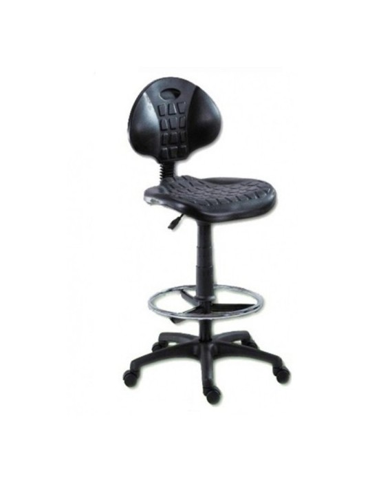 Scaun profesional Ext, ergonomic, mecanism asincron, inaltime reglabila, suport picioare, poliuretan, baza polipropilena, 120 kg, negru