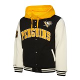 P&aacute;nsk&aacute; mikina Pittsburgh Penguins NHL Courtside Fleece Button Front Current Logo - XL