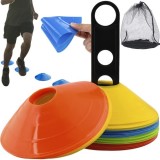 Set 50 Conuri Antrenament Flexibile Trizand, 5 Culori, Suport &amp; Sac Incluse