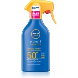 NIVEA SUN Protect &amp; Moisture spray autobronzant hidratant SPF 50+ 250 ml